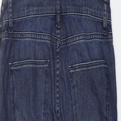 IDA Womens Blue Cotton Dungaree One-Piece Size S L30 in Button