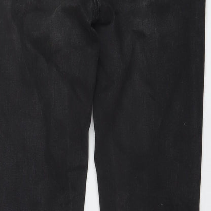 Gap Womens Grey Cotton Straight Jeans Size 28 in L31 in Regular Button