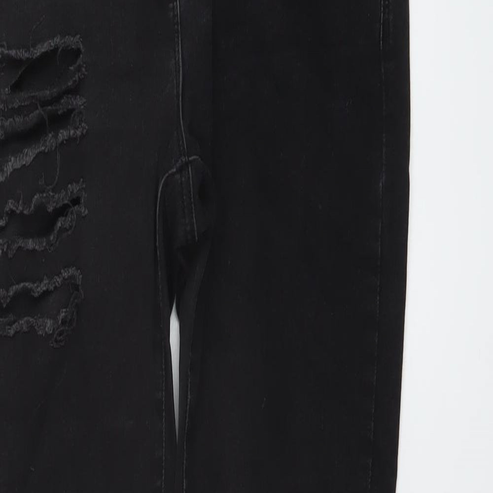 NEXT Womens Grey Cotton Skinny Jeans Size 10 L20 in Regular Button