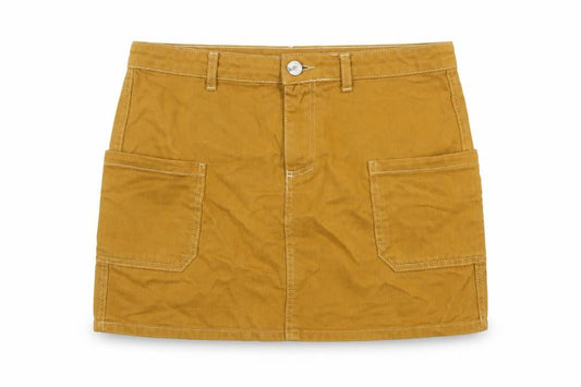 BDG Womens Brown Cotton Mini Skirt Size M Button