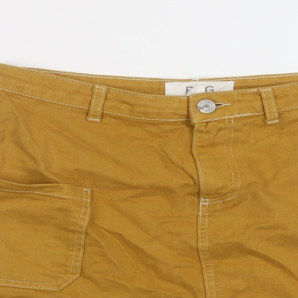 BDG Womens Brown Cotton Mini Skirt Size M Button