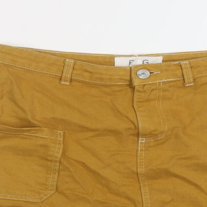 BDG Womens Brown Cotton Mini Skirt Size M Button