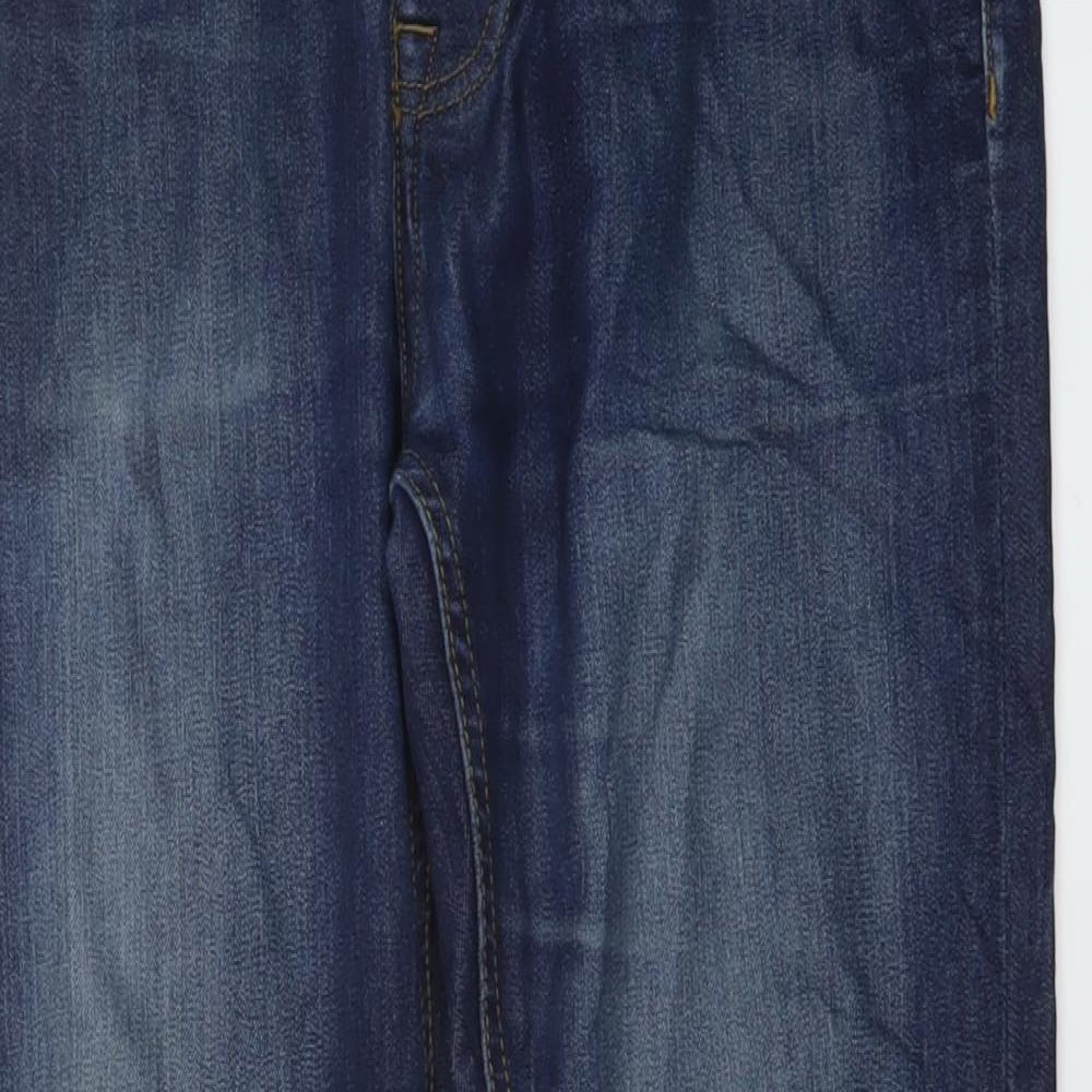Denim & Co. Mens Blue Cotton Straight Jeans Size 32 in L30 in Regular Button