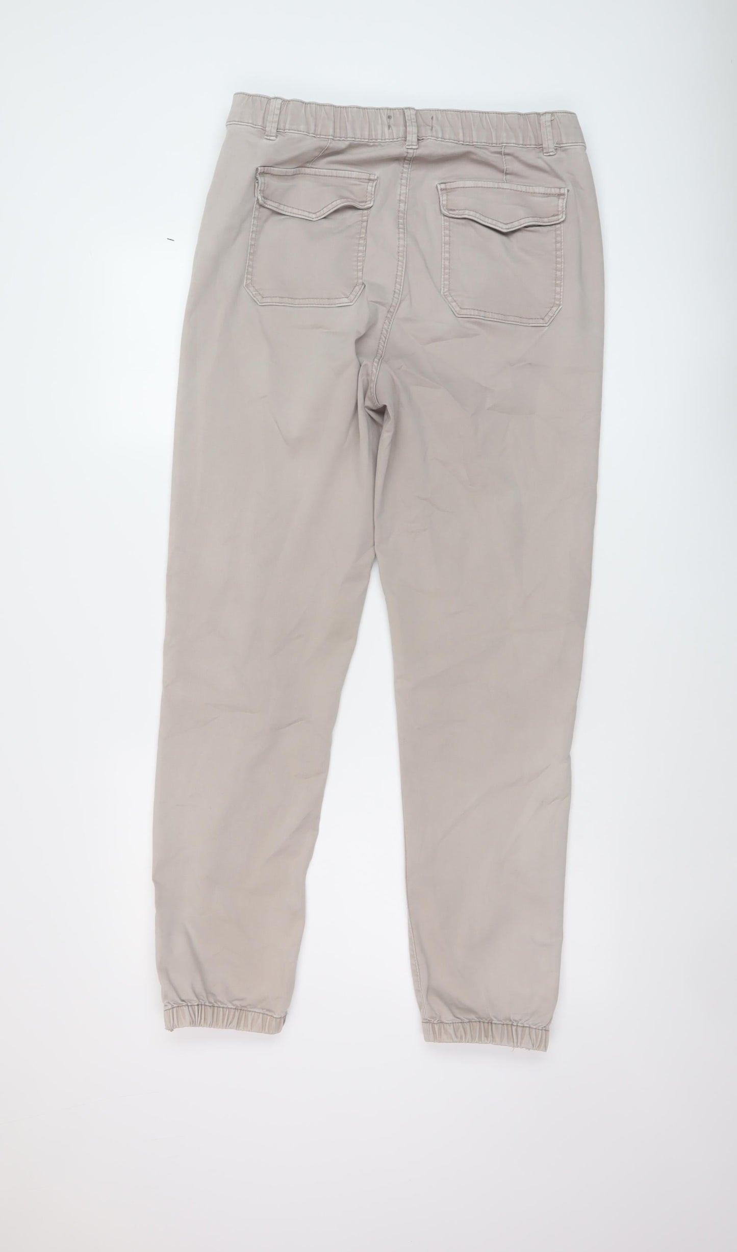 Womens UK Size 14 Marks and Spencer Regular Fit Jogger Beige Trousers