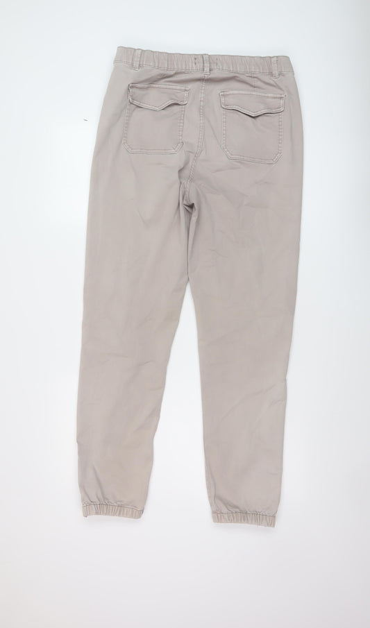 Womens UK Size 14 Marks and Spencer Regular Fit Jogger Beige Trousers