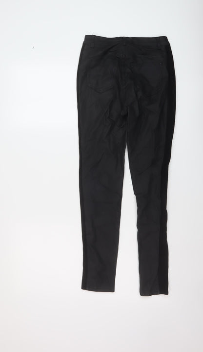 Daysie Womens Black Cotton Trousers Size 8 L27 in Regular Button