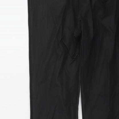 Daysie Womens Black Cotton Trousers Size 8 L27 in Regular Button
