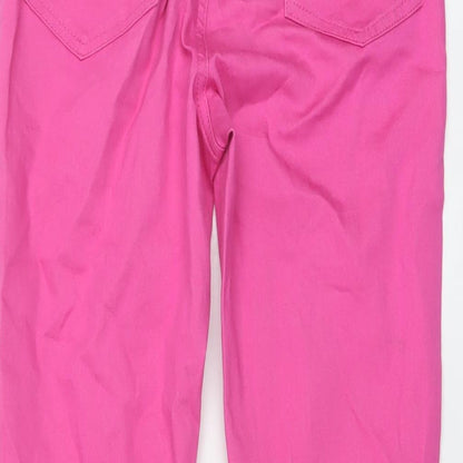 Marks and Spencer Womens Pink Cotton Jegging Jeans Size 10 L26 in Regular