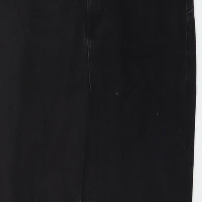 Denim & Co. Womens Black Cotton Skinny Jeans Size 12 L29 in Regular Button