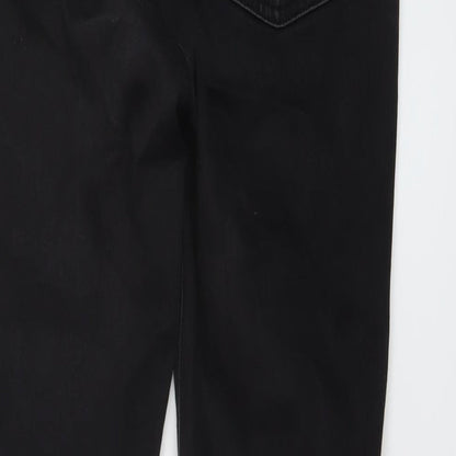 Denim & Co. Womens Black Cotton Skinny Jeans Size 12 L29 in Regular Button