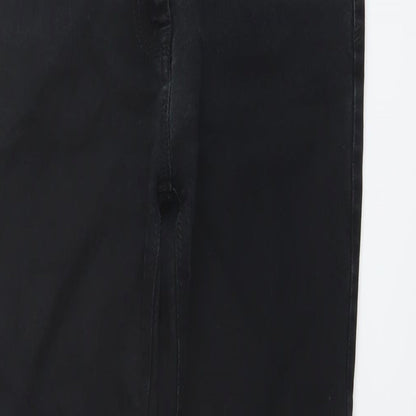 NEXT Womens Black Cotton Skinny Jeans Size 10 L28 in Regular Button