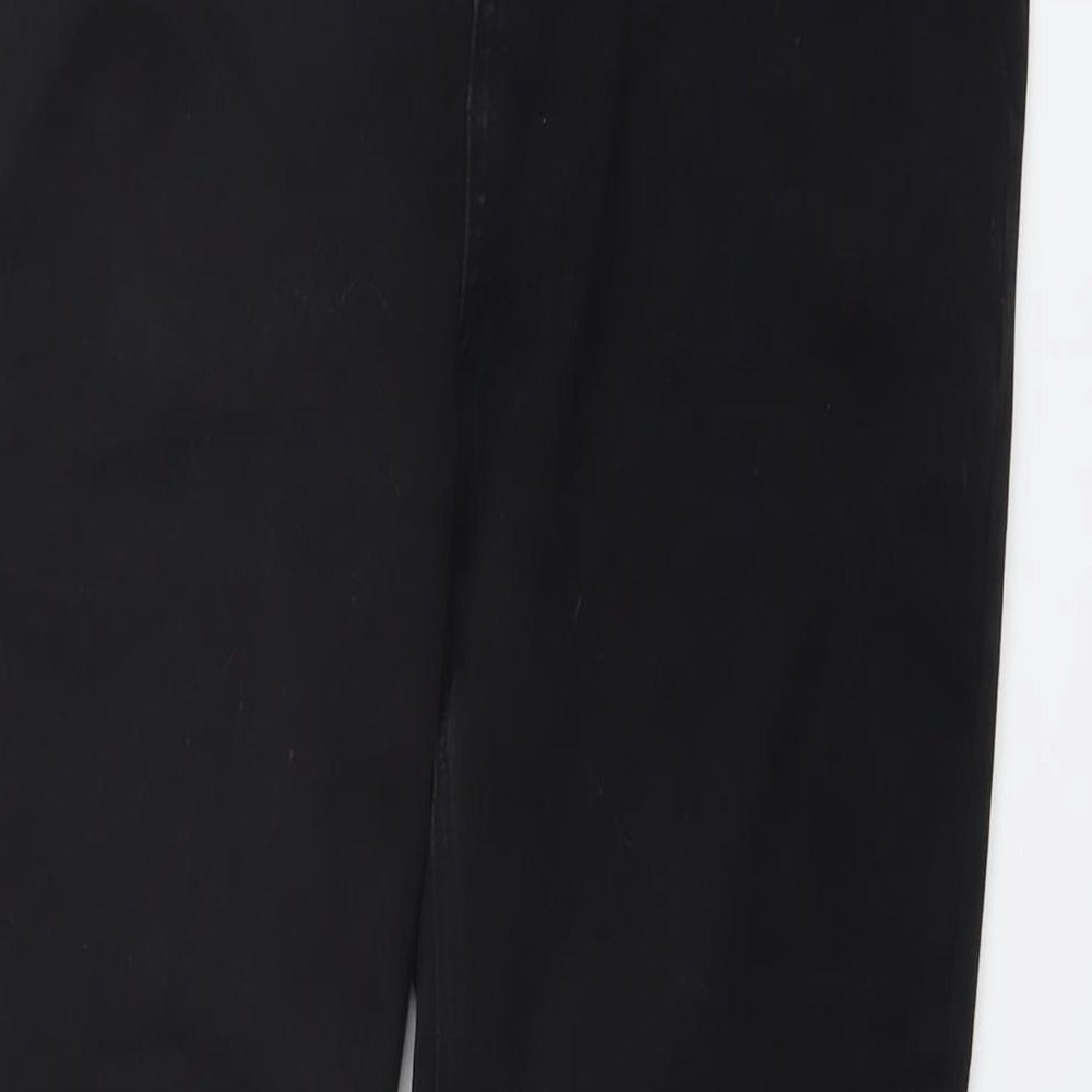 TU Womens Black Cotton Skinny Jeans Size 14 L26 in Regular Button