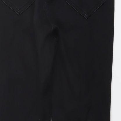 TU Womens Black Cotton Skinny Jeans Size 14 L26 in Regular Button