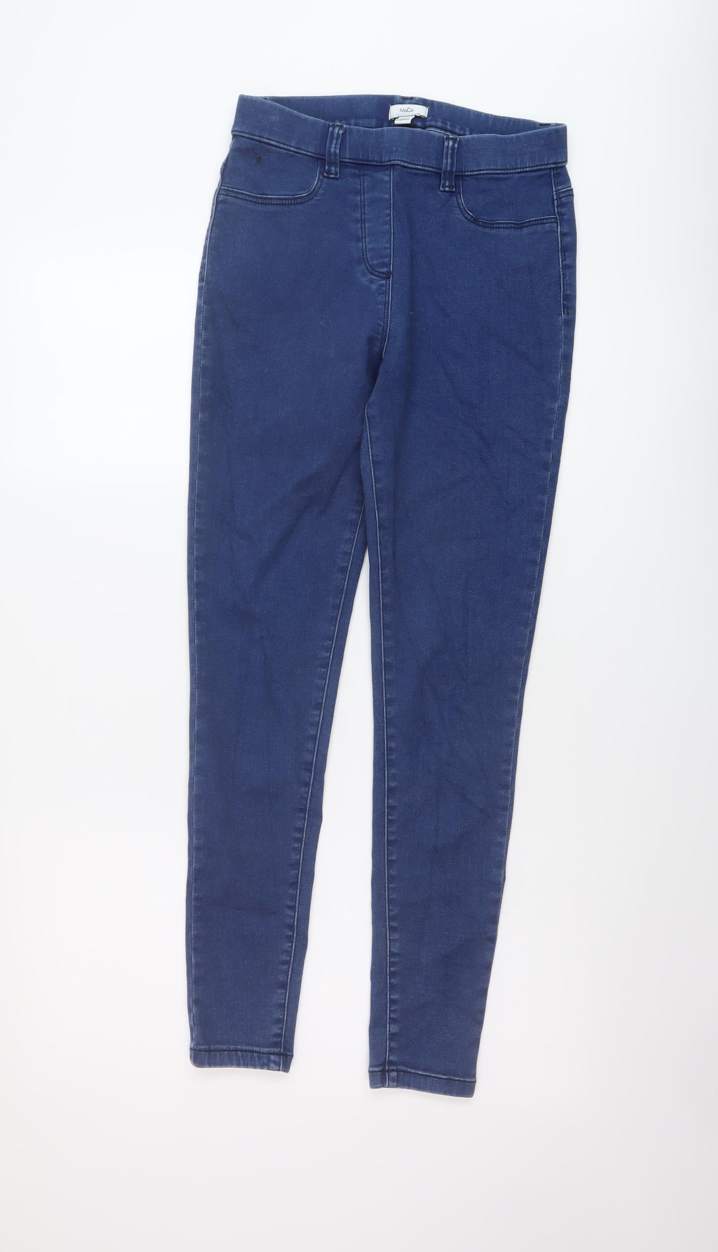 M&Co Womens Blue Cotton Jegging Jeans Size 10 L28 in Regular