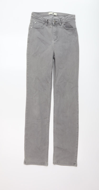 Womens UK Size 6 Marks and Spencer Slim Fit Straight Grey Jeans