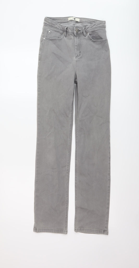 Womens UK Size 6 Marks and Spencer Slim Fit Straight Grey Jeans
