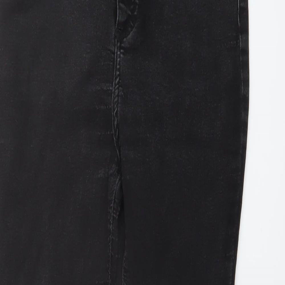 River Island Womens Black Cotton Skinny Jeans Size 12 L26 in Regular Button