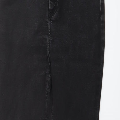 River Island Womens Black Cotton Skinny Jeans Size 12 L26 in Regular Button