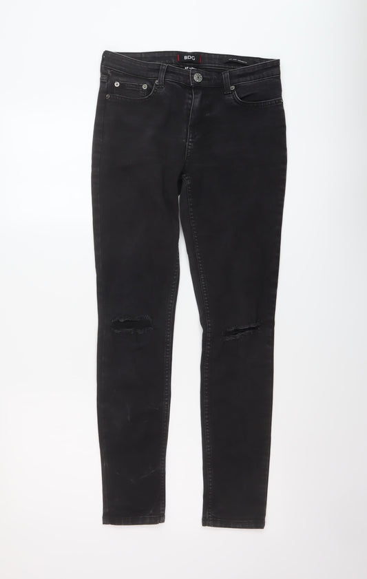 BDG Womens Black Cotton Skinny Jeans Size 27 in L28 in Regular Button