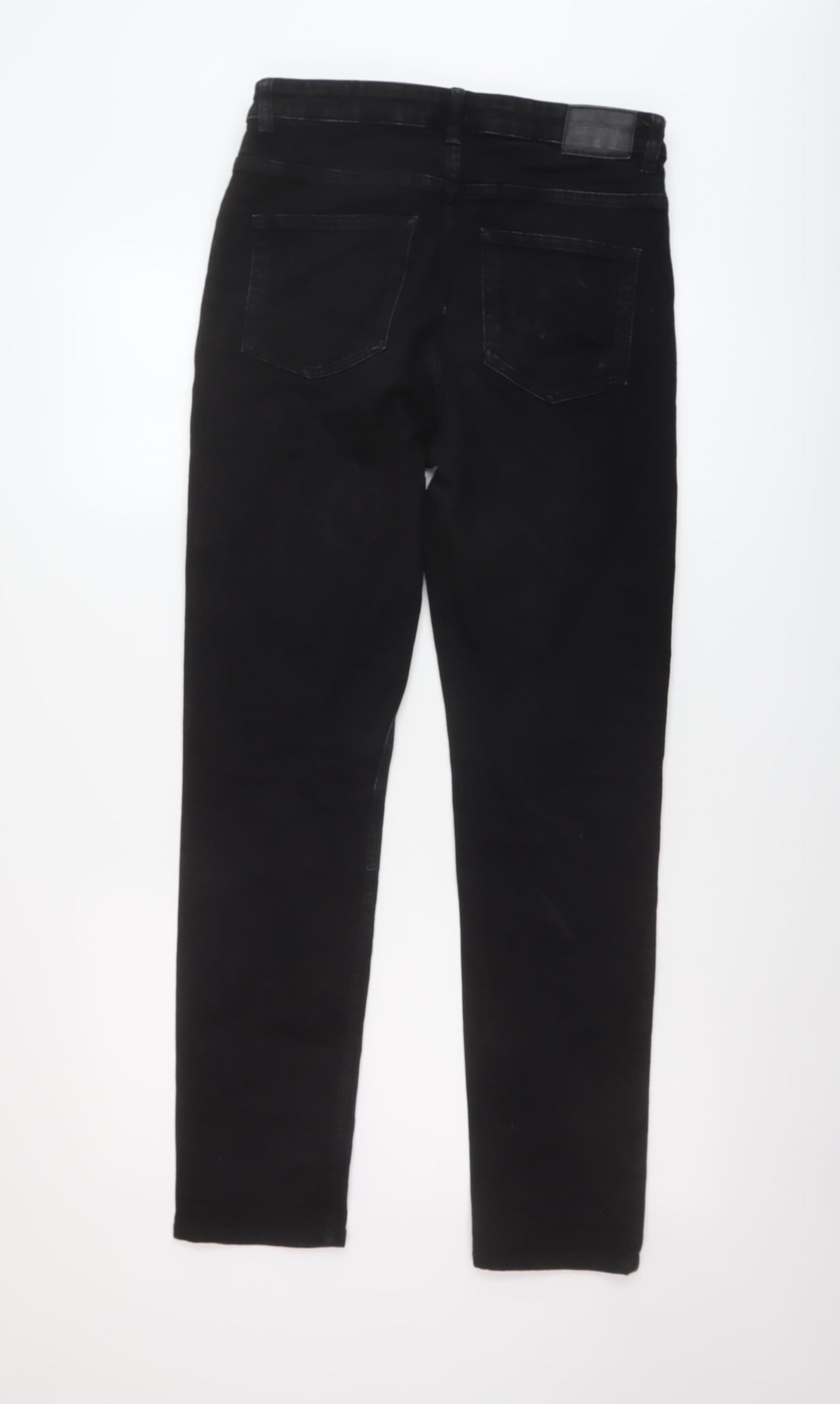 Womens UK Size 29 in Weekday Regular Fit Straight Black Jeans