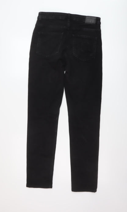 Womens UK Size 29 in Weekday Regular Fit Straight Black Jeans