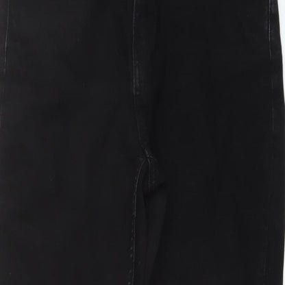 Womens UK Size 29 in Weekday Regular Fit Straight Black Jeans