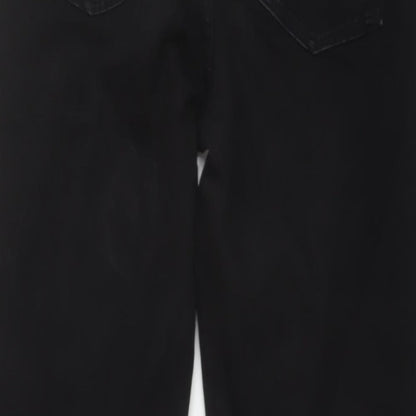 Womens UK Size 29 in Weekday Regular Fit Straight Black Jeans