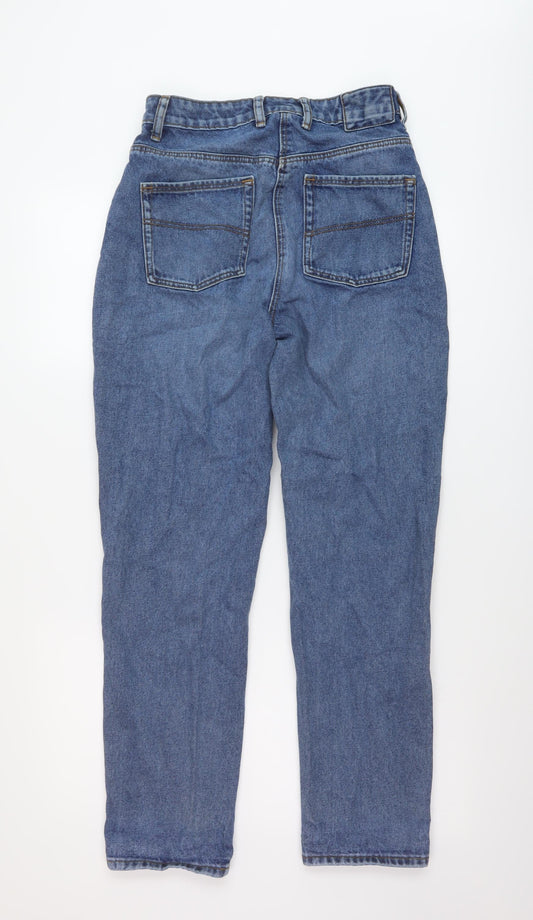 COLLUSION Womens Blue Cotton Mom Jeans Size 28 in L29 in Regular Button