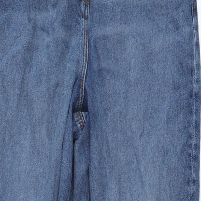 COLLUSION Womens Blue Cotton Mom Jeans Size 28 in L29 in Regular Button