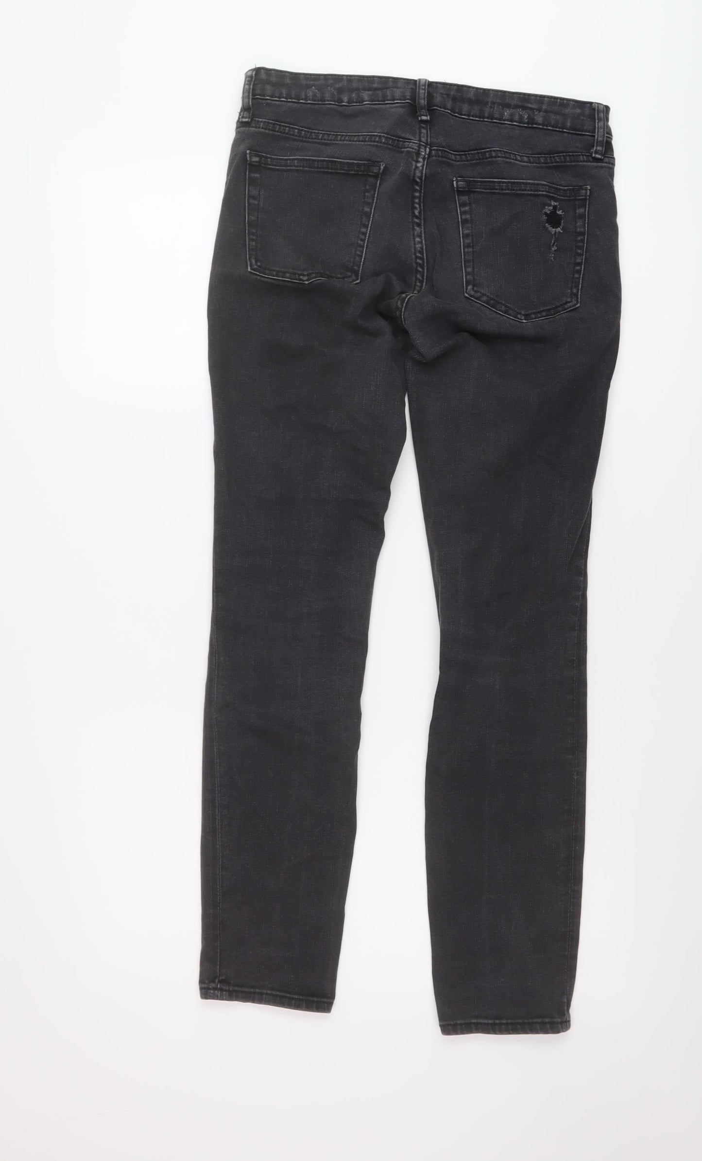 Gap Womens Grey Cotton Straight Jeans Size 26 in L30 in Regular Button