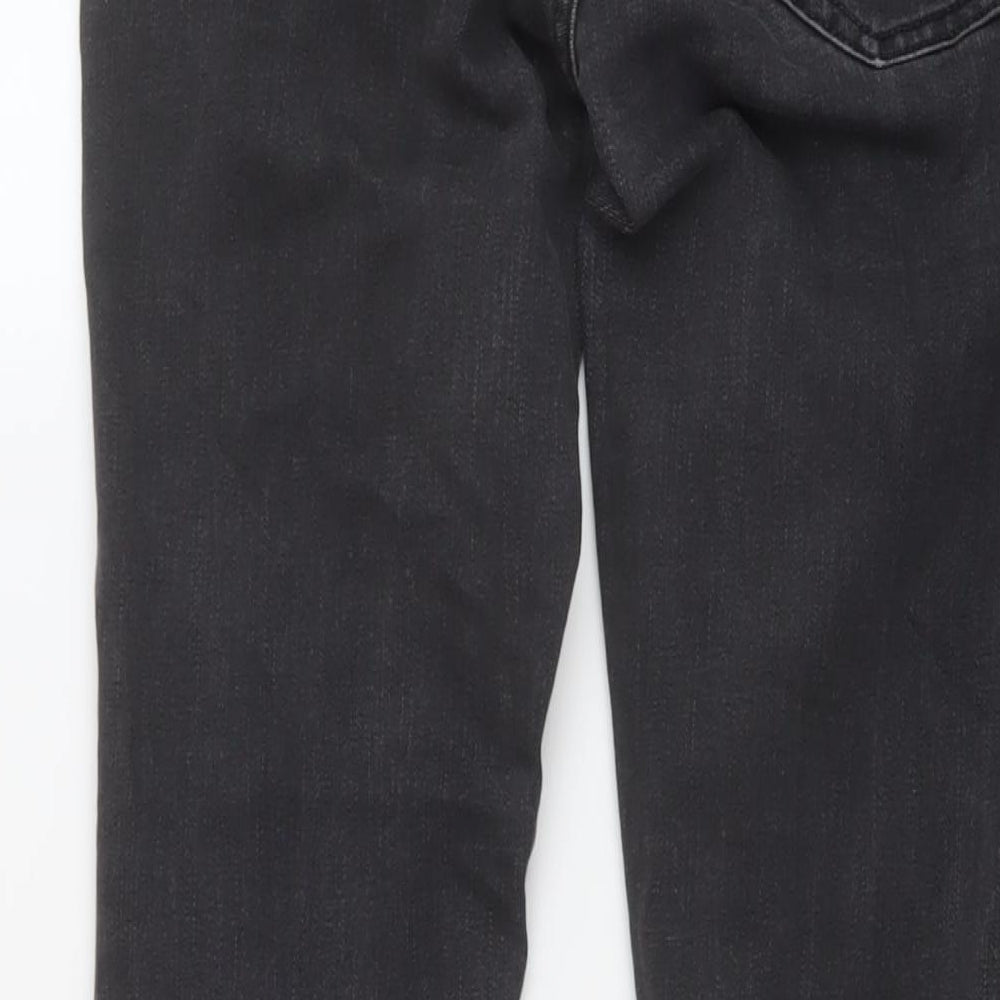 Gap Womens Grey Cotton Straight Jeans Size 26 in L30 in Regular Button