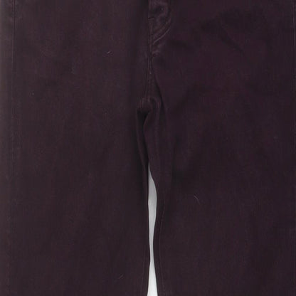 The Kooples Womens Purple Cotton Straight Jeans Size 30 in L36.5 in Regular Button