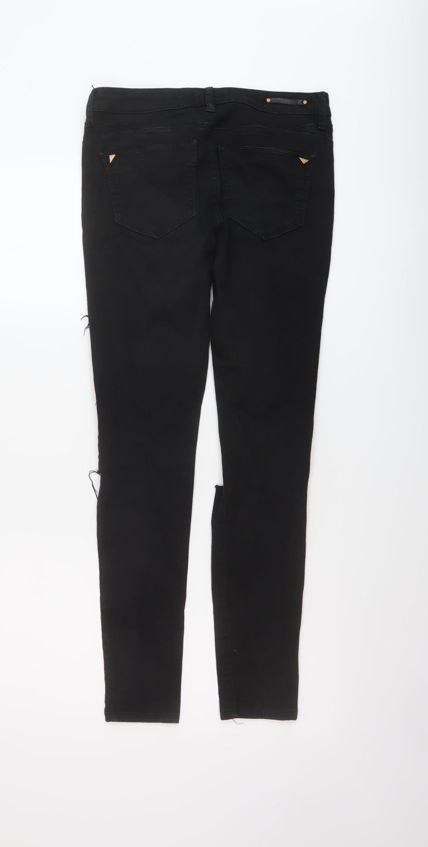 River Island Womens Black Cotton Skinny Jeans Size 10 L28 in Regular Button