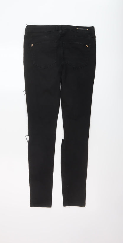 River Island Womens Black Cotton Skinny Jeans Size 10 L28 in Regular Button