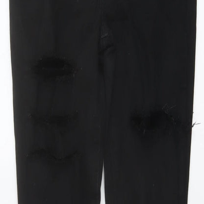 River Island Womens Black Cotton Skinny Jeans Size 10 L28 in Regular Button