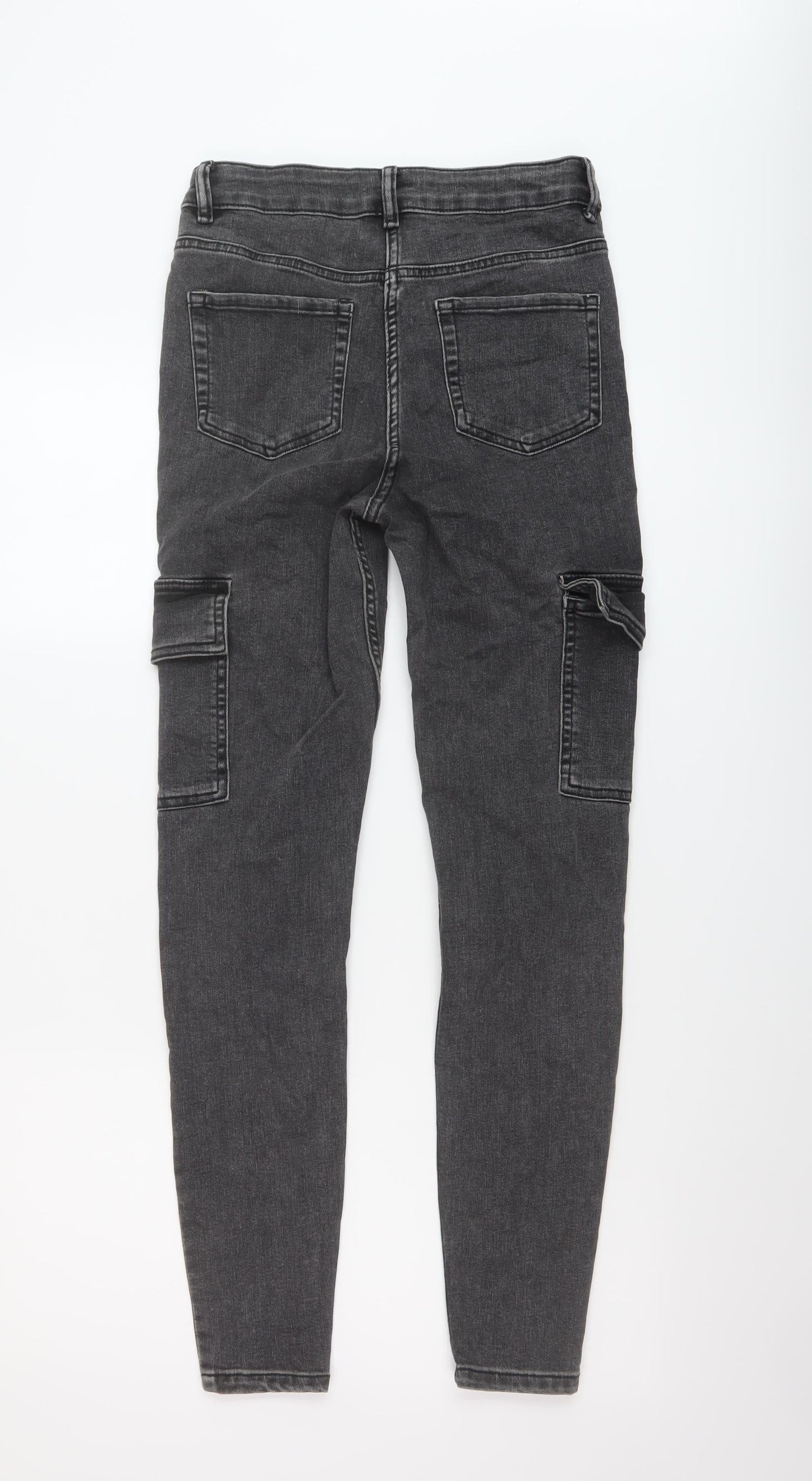 Womens UK Size 12 Papaya Regular Fit Skinny Grey Jeans
