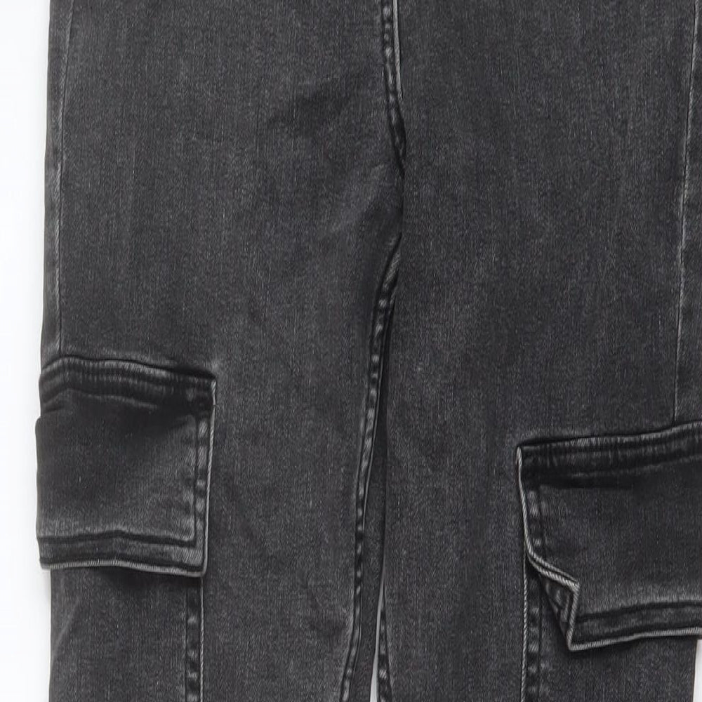 Womens UK Size 12 Papaya Regular Fit Skinny Grey Jeans