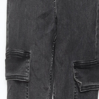 Womens UK Size 12 Papaya Regular Fit Skinny Grey Jeans