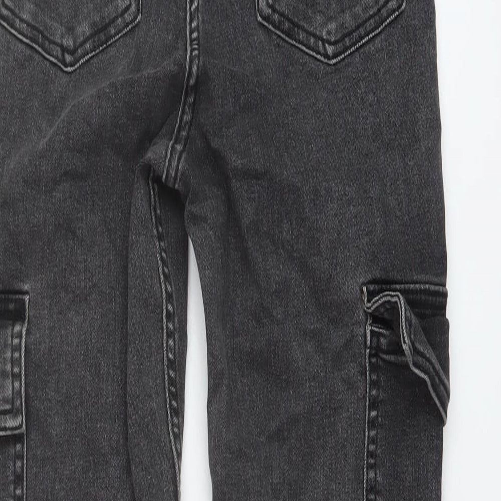 Womens UK Size 12 Papaya Regular Fit Skinny Grey Jeans