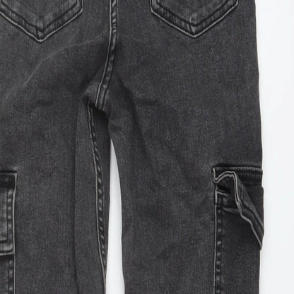 Womens UK Size 12 Papaya Regular Fit Skinny Grey Jeans
