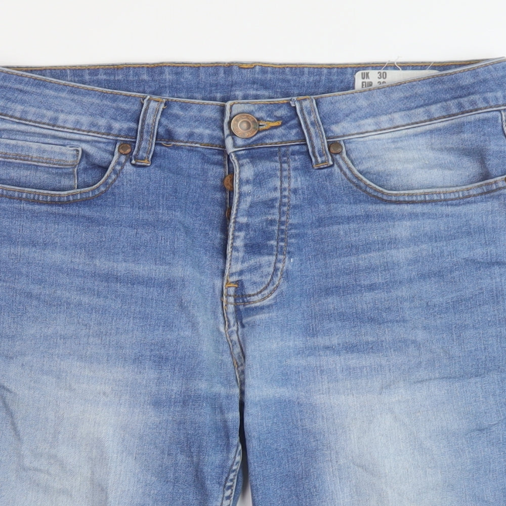 Denim & Co. Mens Blue Cotton Bermuda Shorts Size 30 in L10 in Regular Button