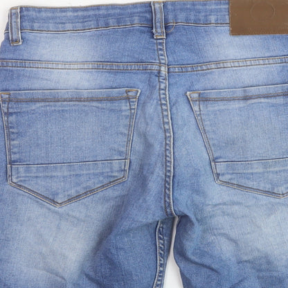 Denim & Co. Mens Blue Cotton Bermuda Shorts Size 30 in L10 in Regular Button