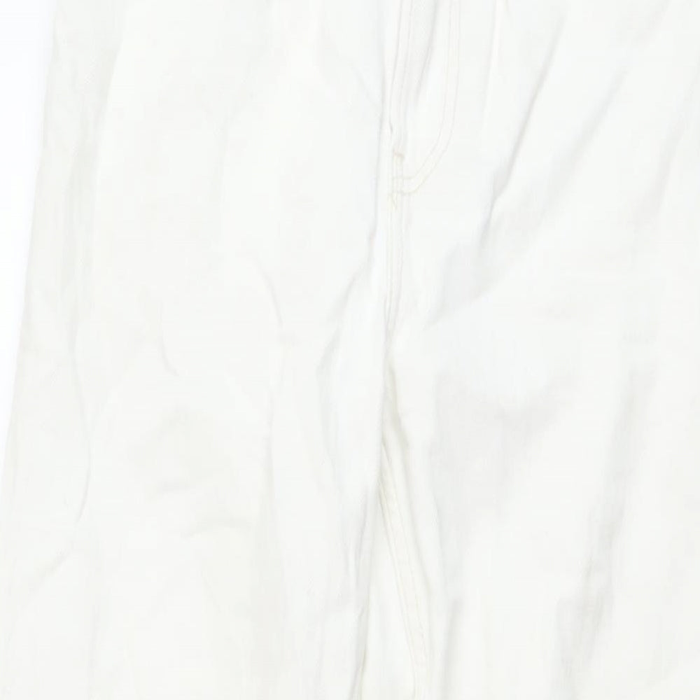 Lee Womens White Cotton Mom Jeans Size 26 L27 in Regular Button