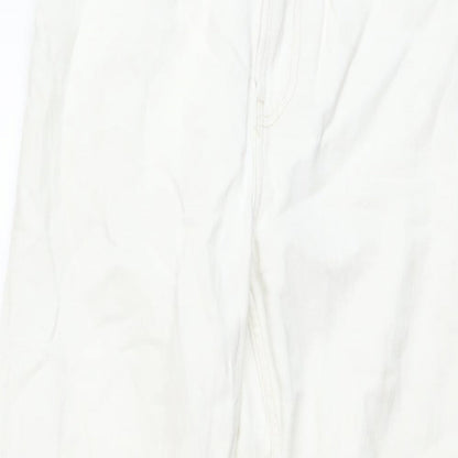 Lee Womens White Cotton Mom Jeans Size 26 L27 in Regular Button