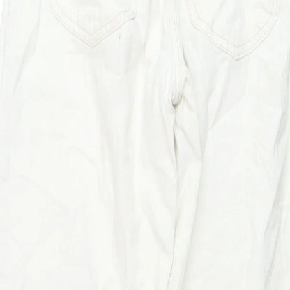 Lee Womens White Cotton Mom Jeans Size 26 L27 in Regular Button