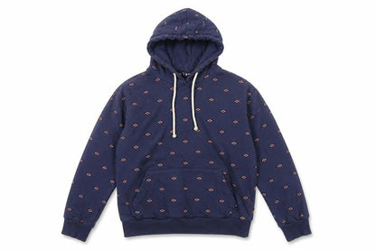 Umbro Womens Blue Geometric Cotton Pullover Hoodie Size XS Pullover - Drawstring Back Logo