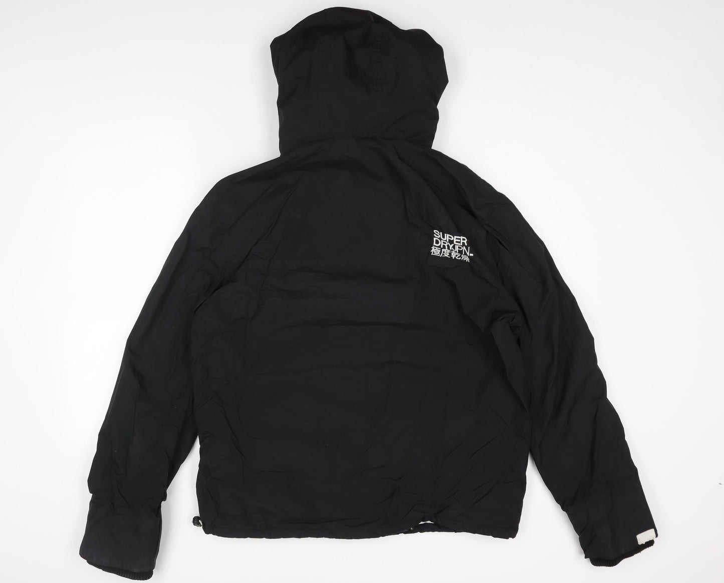 Mens UK Size XL Superdry Black Rain Coat