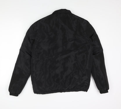 Mens UK Size S Boohoo Black Bomber Jacket