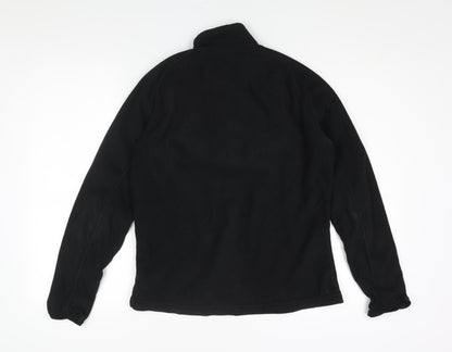 Quechua Womens Black Polyester Pullover Sweatshirt Size L Zip - Logo