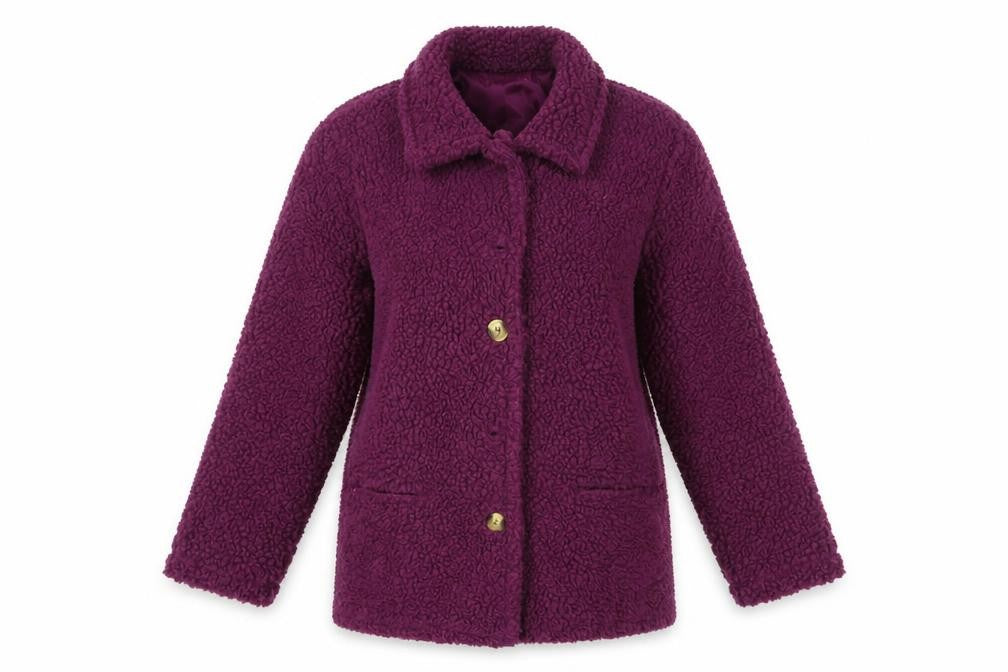 Womens UK Size 10 Damart Purple Pea Coat